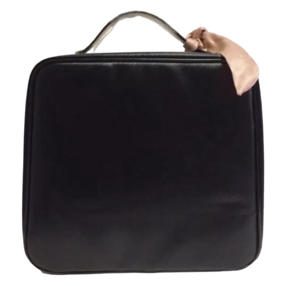 Lancôme Travel Cosmetic Bag Train Case w Pink Sash NEW - Picture 8 of 10